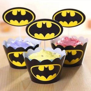 Batman 24 Piece Cupcake Wrapper and Topper